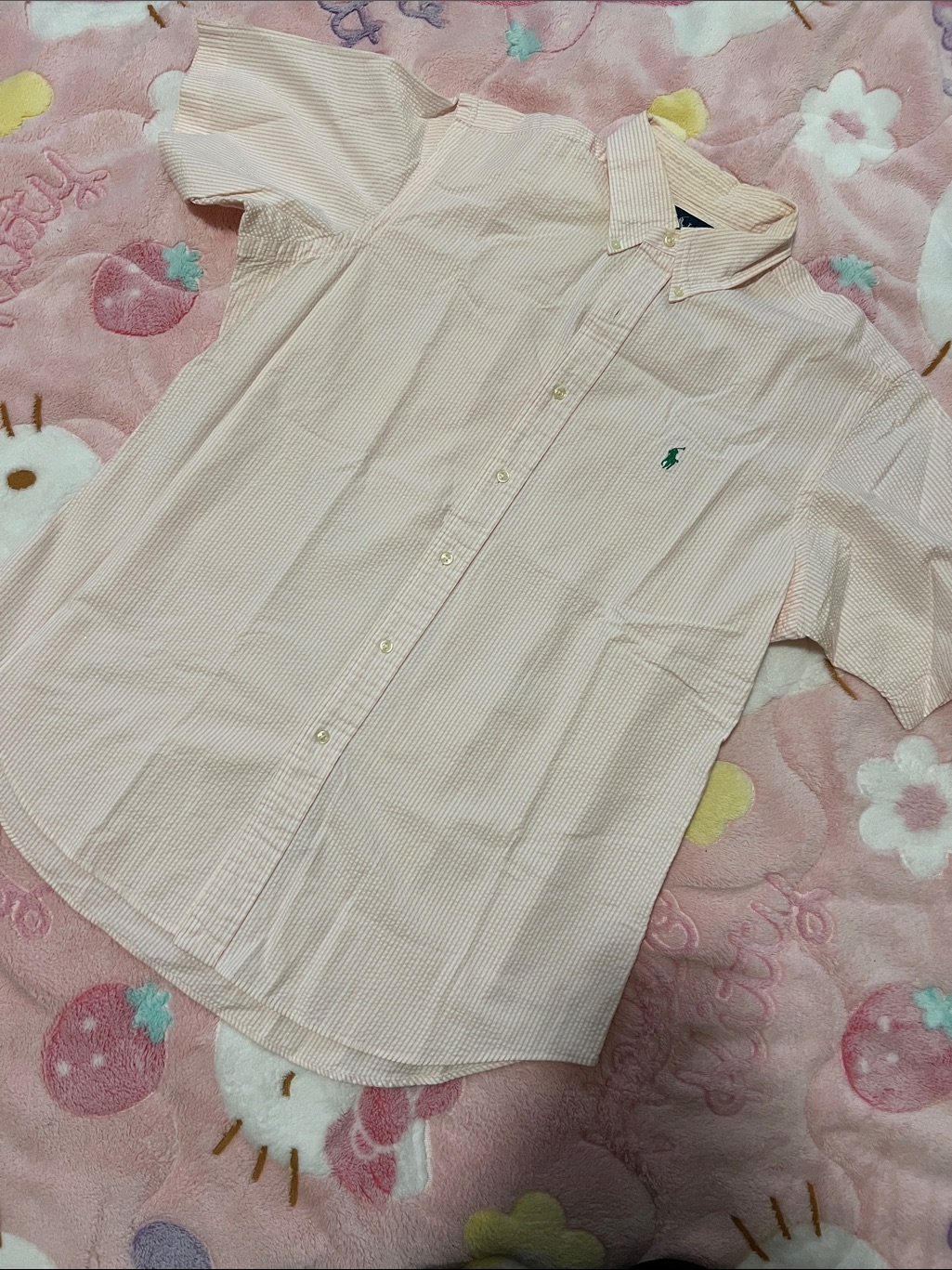 Polo By Ralph Lauren Short-Sleeve Button-Down Shirt In Pale Pink
